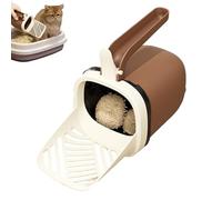 Générique Cat Litter Scoop with Stand, Portable Poop Scoop with Bin - Portable Scoop with Bag Holder, for Cats, Hens, Hamsters, Dogs, Indoor, Travel, Apartment Outdoors