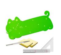 Générique Cat Pencil Case | Storage Bag for School Supplies | Small Pouch for Pencils, for Students, Teachers, Teens, Classroom, School Supplies, Green, Se référer au descriptif, Refer to description