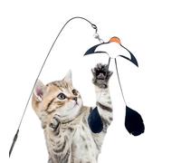 Générique Cat Play Cane, Enrichment and Exercise Game with Swallow Design | Waving Cane Toy for Cat with Bell, Ideal for Training, Stimulating It After Meal and Prevent