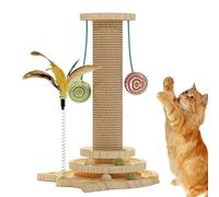 Générique Cat Scratch Post, Sisal Cat Scratcher, Interactive Reusable Anti-Tilting Kitten Toy for Home, Encouraging Exercise and Keeping Kittens Entertained Indoors on The Floor