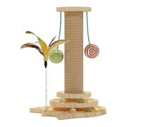 Générique Cat Scratch Post, Sisal Scratcher Tower, 15.75 x 10.24 x 10.24 inches, Interactive Anti-Tilting Kitten Toy, Reusable Clawing Pole, Ideal for Indoor Floor Use, Cats, Daily Exercise