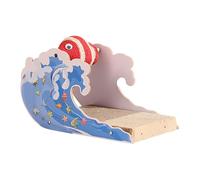 Générique Cat Scratching Board with Ball, Dolphin-Shaped Scratching Pad, Claw Grinding Tool, Kitten Scratch Pad for Playing, Relaxing, Durable and Engaging for Cats, 11.81 x 7.48 x 7.48 inches