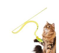 Générique Cat Tickler - Stick with Bell and Feathers Snake-Shaped Mesh Interactive Cat Toy | Exercise Toy, Entertainment and Hunting for Indoor Kitten