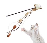 Générique Cat Toy Cane | Pet Food Shaped Play Stick | Interactive Cane with and Bell Stimulation Hunting Exercise Mental Balance for Cat