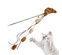 Générique Cat Toy Fishing Rod | Pet Toy in the Shape of Food, Interactive Rod with and Bell Stimulation Hunting Exercise Mental Balance for Cats