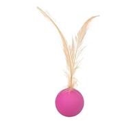 Générique Cat Toy | Interactive Fun Ball | Sensory Stimulation Game with Feathers | Standalone Entertainment for Internal External Hunting Training Activity