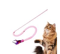 Générique Cat Toy, Stick with Bell and Feathers - Interactive Mesh Snake Cat Toys - for Indoor Kittens, Boredom Fighting, Exercise, Entertainment,