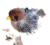 Générique Cat Toys Cat Toy Tweeting Bird Cat Toy Bird Shape Automatic Singing with Feather Tail Interactive Toy for Cat Flying Bird