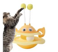 Générique Cat Toys with Turntable, Cat Exercise Toy | Rotating Toys for Cat Small Bee - Safe and Harmless Rotating Play for Busy Owners