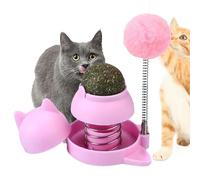 Générique Cats Mint Wall Toys - Rotating Runaway Balls for Cats | Mariable and Healthy with Badminton for Cleaning Cats, Cat Leaf Balls for Pets, Toys