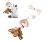 Générique catToy with Feathers - Door Frame Interactive catToy, Teaser Wand, Retractable Play Feature, Engaging Kitten and catActivity, Safe Durable Material, Fun Exercise Accessory | Entertaining in