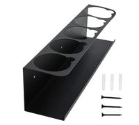 Générique Caulk Tube Holder, Adhesive Nozzle Wall Rack, 16.5x3.5x4.02 Inches, Workshop Storages Shelf, Compartment Storage, Wrench Screwdriver Organizer for Work Shop and Garage Use, Black