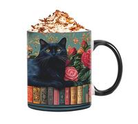 Générique Ceramic Coffee Mug - Heat Resistant Tableware 350ml, Ceramic Coffee Mug Library Design for Chocolate, Milk, Water, Juice, Home, Hotel, Apartment, Writers,