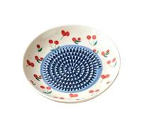 Générique Ceramic Garlic Grater | Manual Fruit Pattern Ceramic Dish | Garlic Grater for Cheese Tomatoes Fruits Vegetables for Peeling Grating Ginger Tomato Vegetable Fruit Chocolate Kitchen Baking