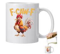 Générique Ceramic Mug, 325ml Funny Chicken Themed Ceramic Mug | Rooster Tea Container | Birthday Gift for Women, Men, Colleagues, Tea, Work, Coffee, Milk and Hot Chocolate