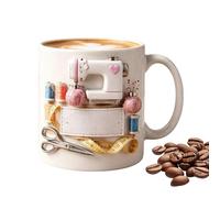 Générique Ceramic Mug, Funny 35 cl | Tea Cups Sewing Machine, For Lovers Creative Hobbies DIY Home School Office Cafe Restaurant Tea Milk Juice Soda