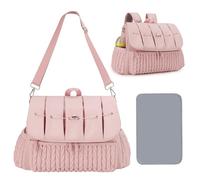 Générique Changing Backpack, Changing Backpack | Nursery Storage Bag - Maternity Travel with Mattress, Large Capacity Mummy Bag for Bottles, Toys, Diaper, Pink, Se référer au descriptif, Refer to