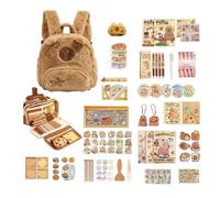 Générique Charm Capybara Stationery, School Set For, Bag with Plush Shoulder Strap, Bag with Creative Writing Details, Study Accessory, Utility Aid for Students, Artists, Collectio
