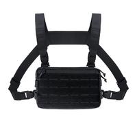 Générique Chest Hunting Bag | Multifunctional Adjustable Chest Bag | Men's Fashion for Hiking Cycling Walking Mountain Adventure Travel Work Training, Black, Se référer à la description