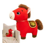 Générique Cheval Rouge - 30 cm Mascot Animal, Soft and Cute, Materials Present For Everyone | Ideal for Family, Friends and Celebrations