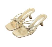 Générique Chic Stiletto Heels Sandals Women's Orthopaedic Comfort Open Toe Shoes Breathable Bare Feet Elegant Walking Pump Outdoor Lightweight Bare Feet, gold, 9 UK