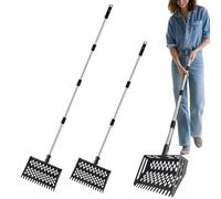 Générique Chicken Poop Scoop - Long Metal Handle Sand Sifter - Chicken Coop Pick-Up Rake - for Pony, Hamster, Goats, Rabbit, Dogs, Cats, Duck, Backyard, Farm, Barn