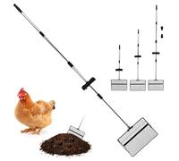 Générique Chicken Poop Scooper, Non-Stick Litter Sifter, 68.9x11.8in Stainless Steel Shovel, Detachable Rustproof Design, Easy Waste Removal for Home, Farm, Outdoor, Pet, Kitten Cleaning