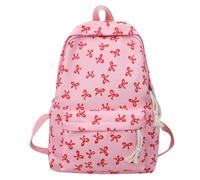 Générique Children's Backpack School Travel Lightweight Personalized Durable with Bow Pretty Preppy for Teenage Girls Aesthetic and Girly for Back to School for College Makeup Bag, Hot Pink, Taille