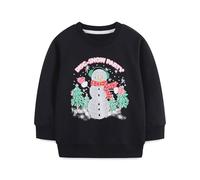 Générique Children's Christmas Pullover Hoodie with Snowman Print, Crew Neck Sweatshirt with Long Sleeves and Comfortable Blend for Boys and Girls, Top (Multicoloured, 5-6 Years)