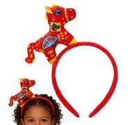 Générique Chinese New Year Headband - Equine Plush Head Accessory, Soft Animal Headband - for Chinese New Year Greetings Family Photos Shows Parties Cosplay Videos