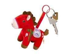 Générique Chinese New Year Horse - Cute Portable Soft Charm Keyring - Plush Horse for Home Dining Tables Offices Cafes Sofas Beds