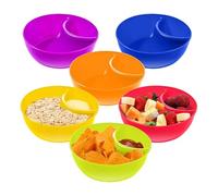 Générique Chips and Dip Bowl - Plate with 6 Separate Compartments - Bowls for Snacks and Dip - for Aperitif Picnic Living Room Dinner Cinema Buffet