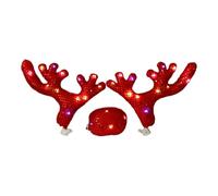 Générique Christmas Decorations for Car, Christmas with LED Lights, Fun Nose and Wood Kit, Vehicle Accessories, for Party Holidays New Year Truck SUV Vehicle Outdoor Family Friends