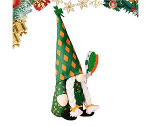 Générique Christmas Decorations | Green Party - Sweet Rustic Christmas Gnome for Table | for Office Table Shelf Fireplace Tiered Tray Bedroom Living Room