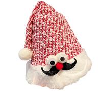 Générique Christmas Hat, Christmas Hat for | Cute Glitter Red Santa Hat | Santa Deer Antler Holiday Fabric Holiday Decoration for Women Men