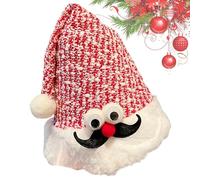 Générique Christmas Hat for Adults Christmas Hat | Santa Hat Cute Red Christmas Hat - Unisex Deer Wood Holiday Decor Christmas Fabric for Women Men