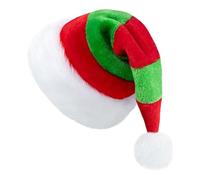 Générique Christmas Hats | Red and Green Plush Headwear, Comfortable and Extra Thick Party Hat, for Adults, Men, Women, Photo Shoot, Winter, Christmas Carols, New Year, Festive Gathering