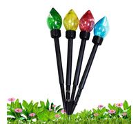 Générique Christmas Lights for Driveways, Solar LED Garden Decorations - 4 Pieces Ground Lights Garden Decorations - For Lawn, Patio, Entrance Door, Porch, Fence, Party, Edge