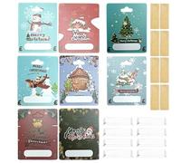 Générique Christmas Money Card Holder | 8 x Christmas Wallet Ornaments, Christmas Greeting Cards with Tree Shaped Pendant for Teenagers, Boys and Girls