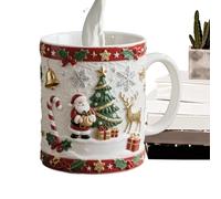 Générique Christmas Mugs, Resin Drink Container, Winter Cups | For Indoor Morning Indoor Celebrations Seasonal Work Summer Leisure Weekend