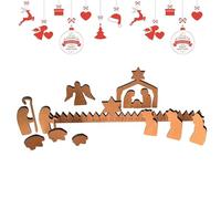 Générique Christmas Nativity Decorations, Nativity Scene for Christmas - Nativity Scene Decorations Indoor and Outdoor Nativity Scene for Yard Sign, Wooden Crafts