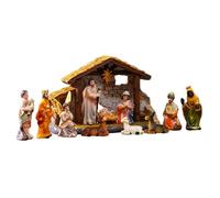 Générique Christmas Nativity Scene 3.5cm Height Nativity Statue Resin Religious Decoration for Table Garden Church Outdoor Home Party
