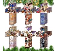 Générique Christmas Nativity Scene Decorations - 24 Jesus Nativity Figurines, Indoor Outdoor Wall Decoration for Tree, Fireplace, Bedroom, Party, Entrance, Window, Porch