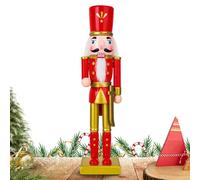 Générique Christmas Ornaments Nutcracker Statue Festive Table Decoration | Traditional Painted Nutcracker Figurines Accessories for Shelf Fireplace Parties Closet Worktop Window