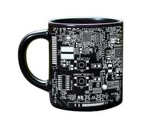 Générique Circuit Board Coffee Mug, Geeky Coffee Mug, Programmer Gift Cups, Computer Engineer Drinkware, Electronics-Inspired Tech Lover Cup for Adults 16x13x11cm