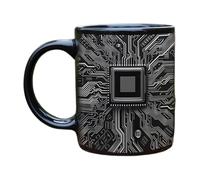 Générique Circuit Board Coffee Mug, Geeky Coffee Mug, Programmer Gift Cups, Computer Engineer Drinkware, Electronics-Inspired Tech Lover Cup for Adults 16x13x11cm