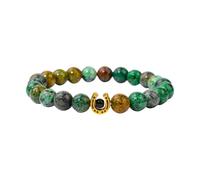 Générique Classic Moon Bracelet Width Natural Lazuli Round Rings Literary and Retro Bracelet for Men and Women Theme Jewelry Steel Beaded Couple Steel Bracelet Jewelry, one size, Metal, No gemstone