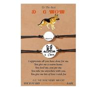 Générique Classic Quartz Bracelet Jewellery with Beads and Letters, Ideal as a Birthday Gift for Your Small Choice Couple 4 Sets Jewellery, one size, Artificial Crystal, No Gemstone