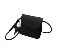 Générique Clip Money Purse Plain Women Shoulder Bag Small Elephant Decorative Soft Leather Handbag Lunch Kids Insulated Igloo, Black, one size