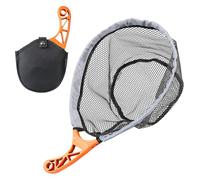 Générique CLOSE Nets - Foldable Rubber Fish Dand Net | Rubber Fish Catching Lean Net Dip | Nets with Storage Bag for Bass Salmon Catch Release